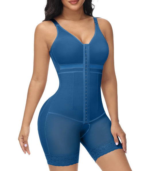 MYODRESS Fajas Colombianas Reductoras y Moldeadoras de Cintura y Abdomen BBL Curvy Faja Plus Size Shapewear for Women Fajas Postparto para Mujer Stage 2 Faja Colombiana Levanta Cola y Cadera Blue