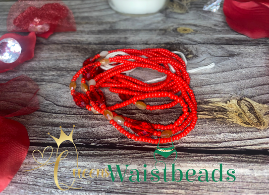 Sexy Red Beads with Accent Waistbeads (Handmade in Ghana)