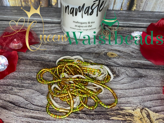 Green and Yellow Waistbeads