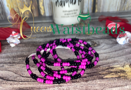 Black and Pink Waistbeads