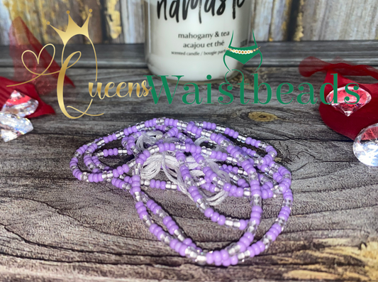 Light Purple and Clear Waistbeads 