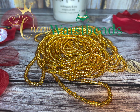 High Shine Solid Gold Waistbeads (Non-Metallic Gold) Other Colors available 